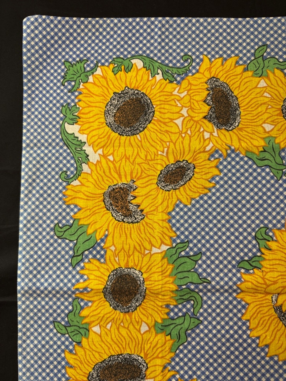 Vintage Sunflower Bandana Scarf - Picture 4 of 8